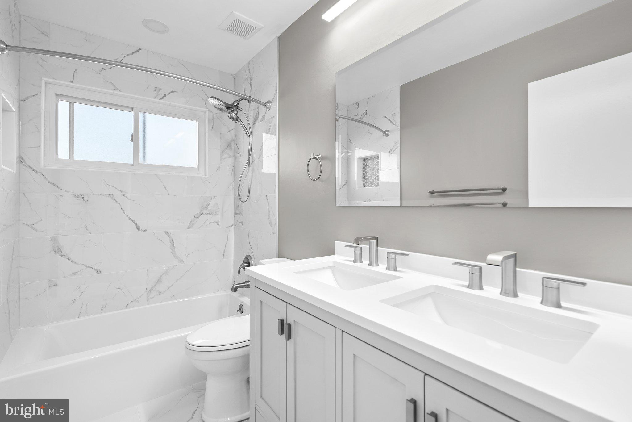 400 Mercer Road Rockville, MD 20852 - Photo 16 of 27 Newly Renovated Bathroom with Double Vanity