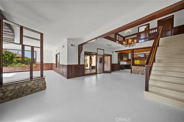 a view of an entryway with staircase