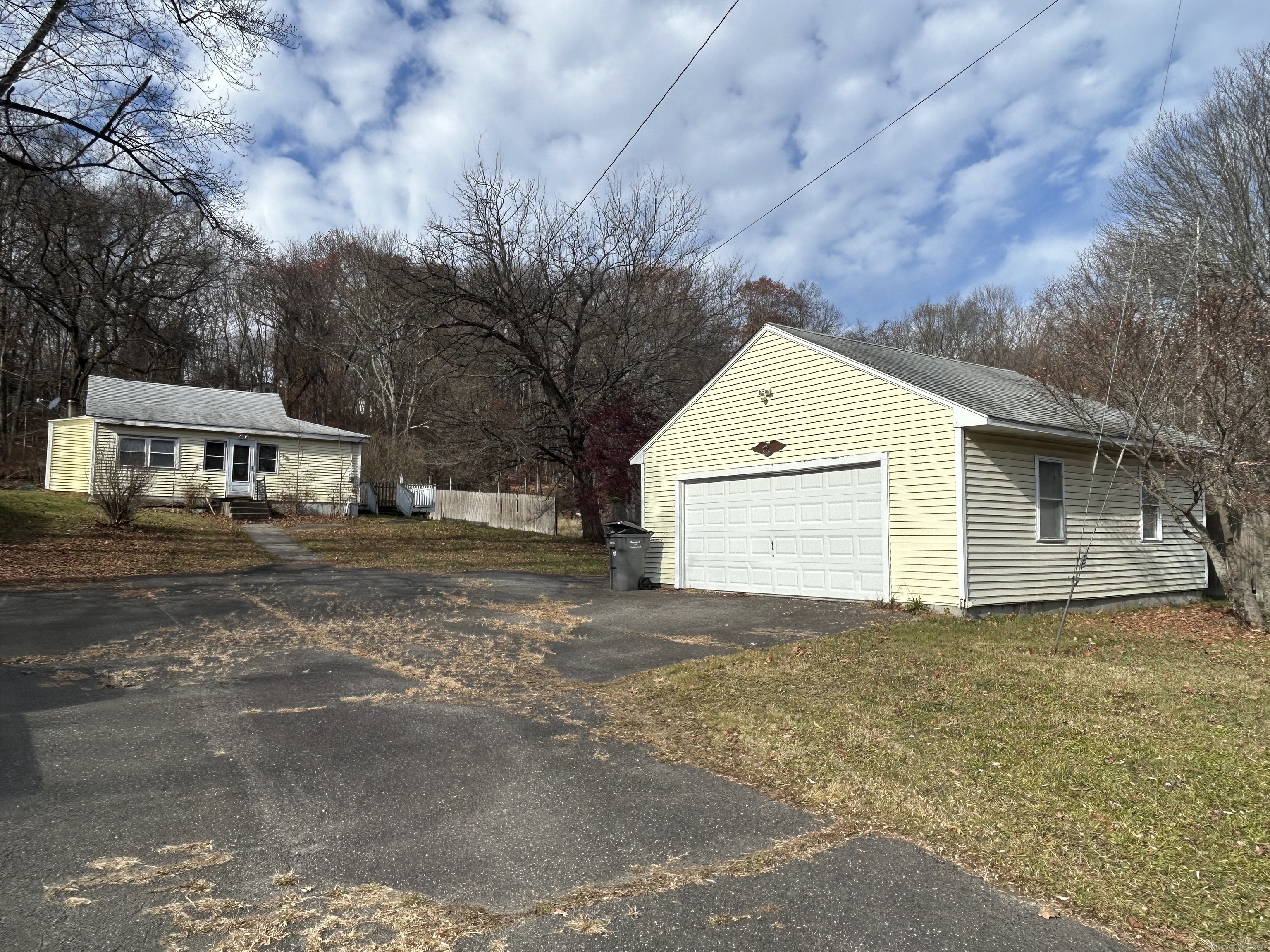 a house with trees in front of it
