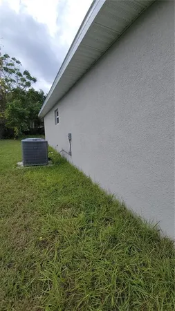 a view of a black gate