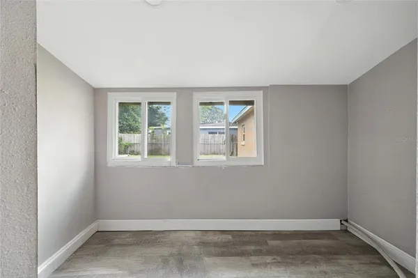 an empty room with a window