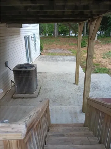 an empty room with workbench