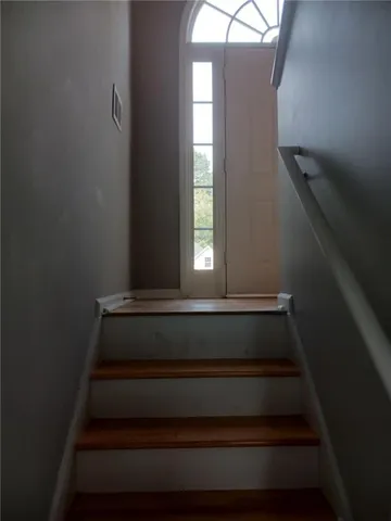 a view of deck with a flat screen tv