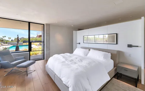 a living room with furniture and a gate