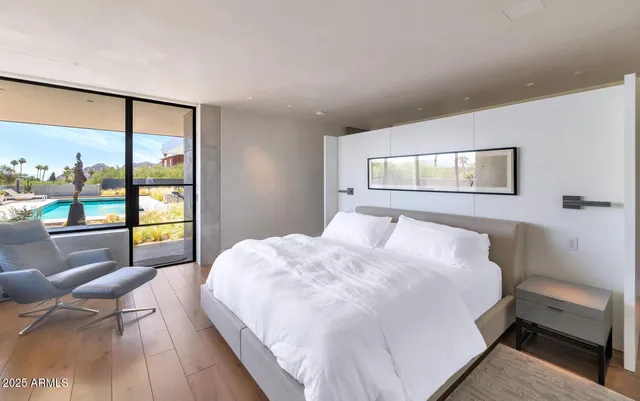 a living room with furniture and a gate