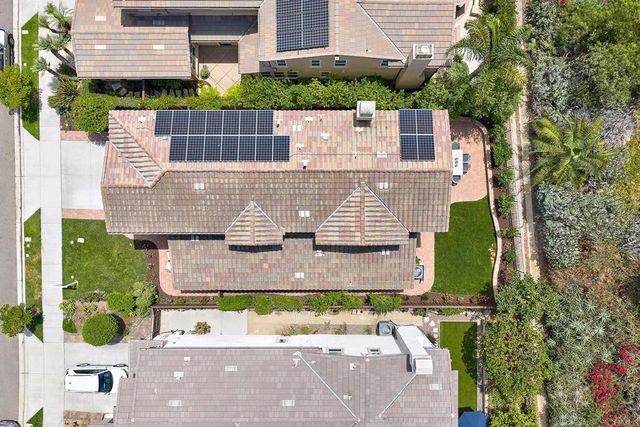 an aerial view of multiple house