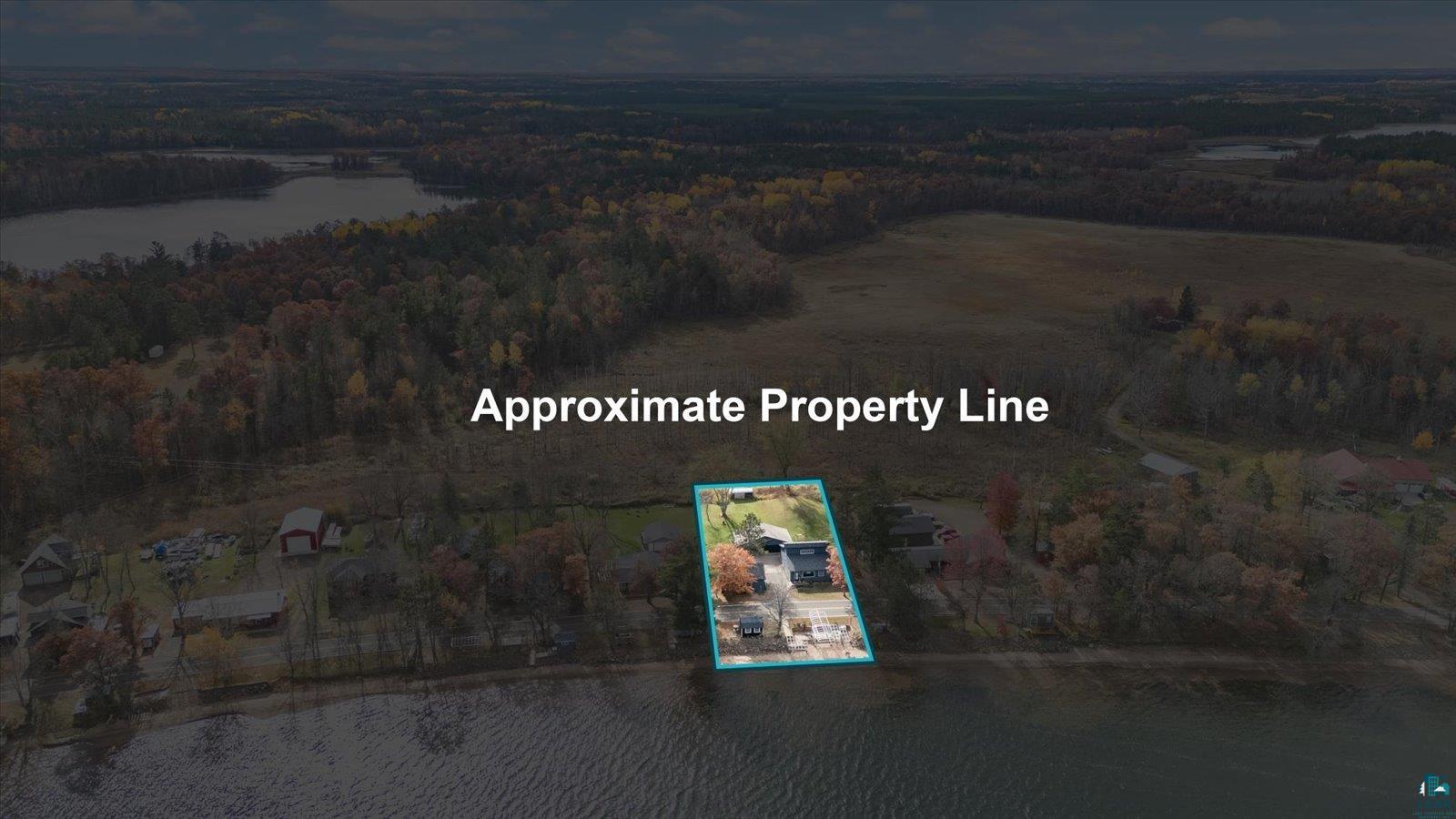 36318 Lakeland Road Sturgeon Lake, MN 55783 - Photo 22 of 23 Aerial overview of property's location with a large body of water and property parcel outlined