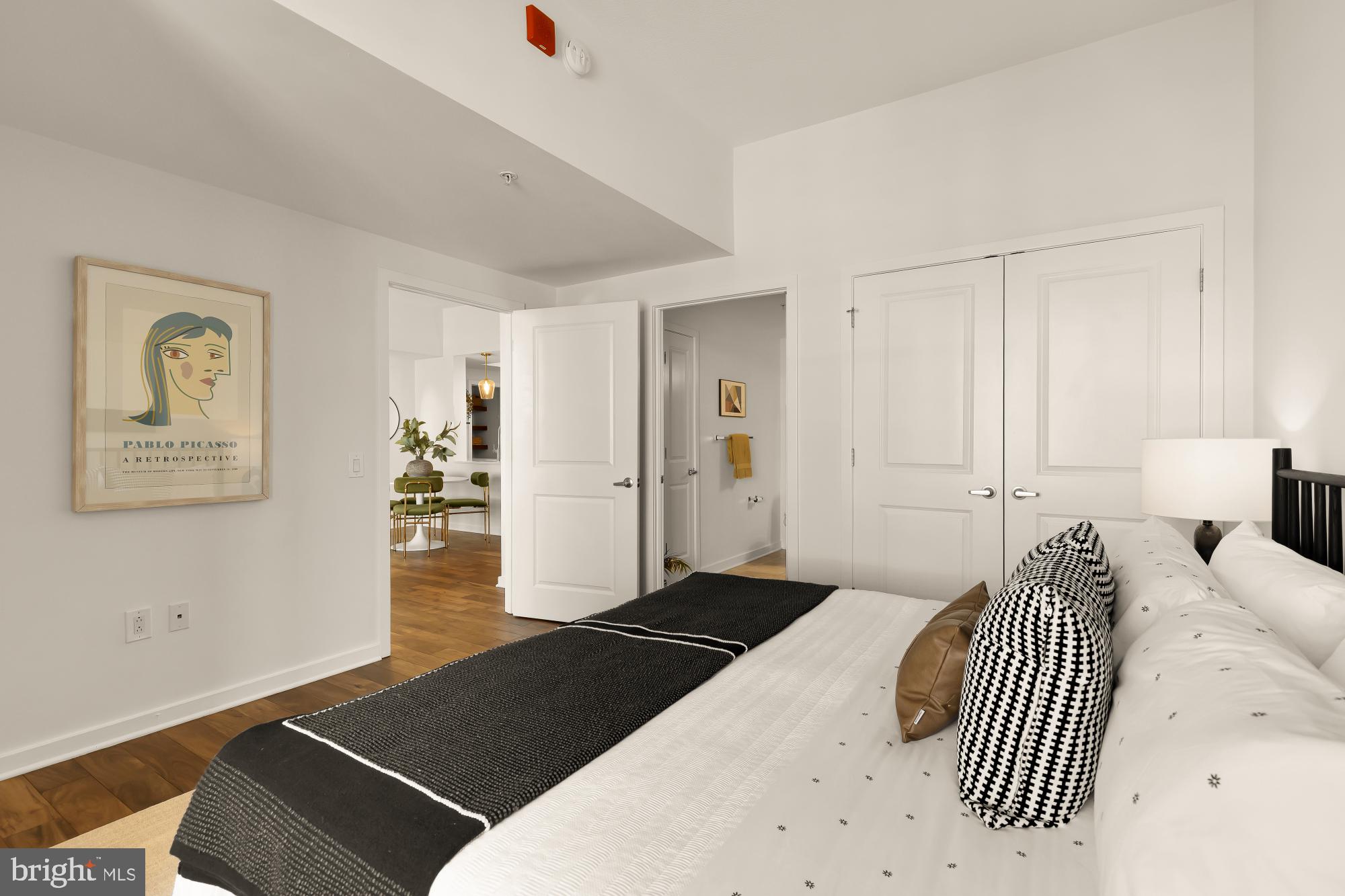 475 K Street Northwest, Unit 1126 Washington, DC 20001 - Photo 22 of 51 a bedroom with a bed and a view of bedroom