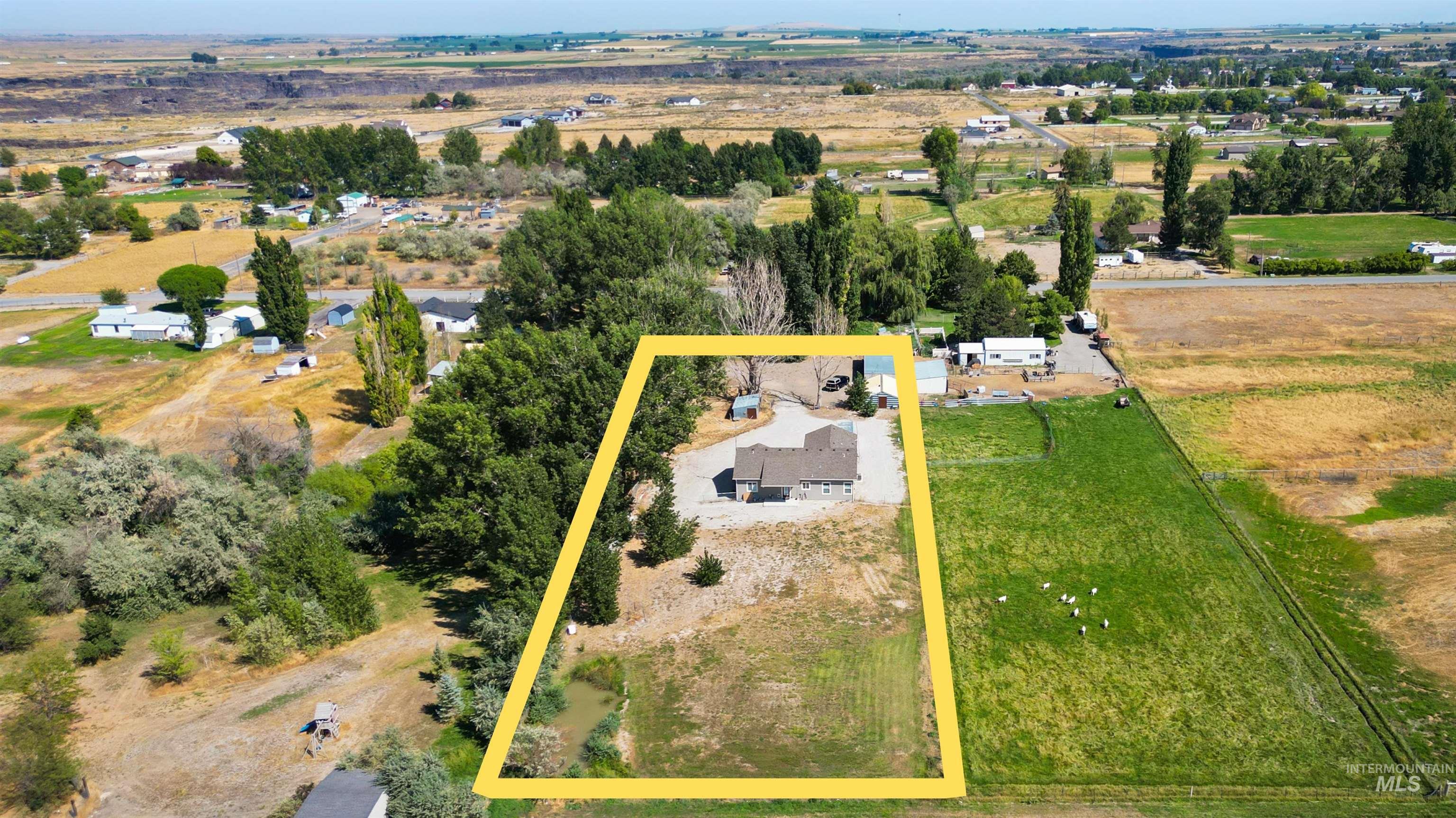 212 Fafnir Drive Kimberly, ID 83341 - Photo 34 of 36 Aerial view of sparsely populated area with property parcel outlined