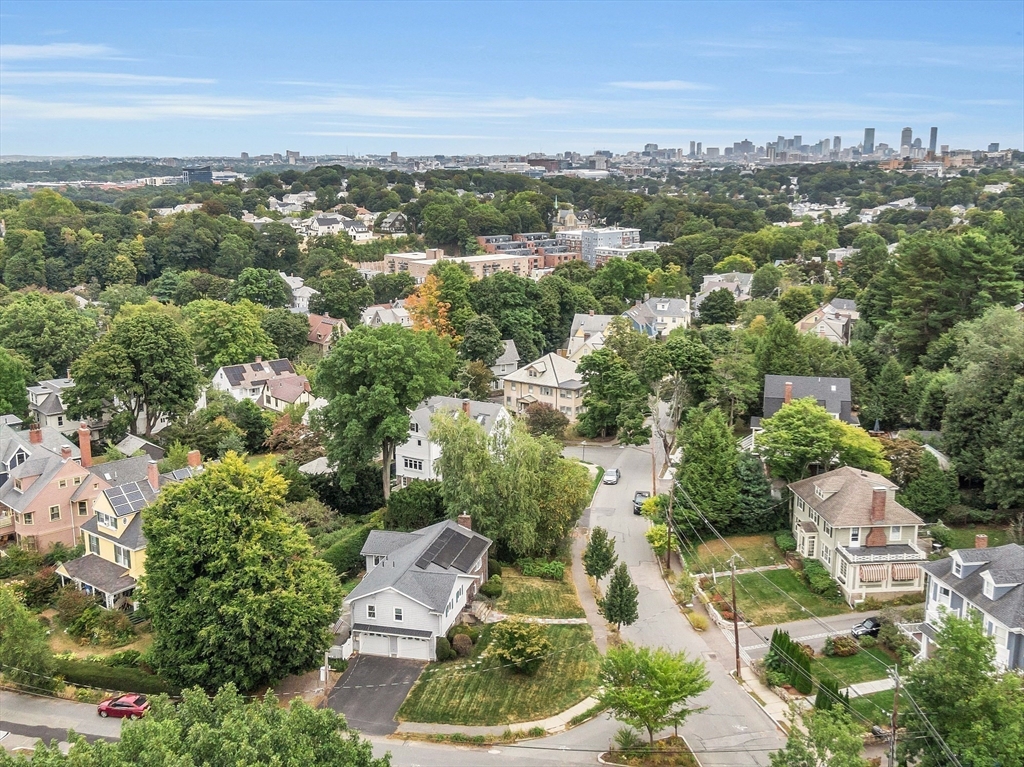 75 Nonantum Street Newton, MA 02458 - Photo 35 of 41 an aerial view of residential houses with outdoor space and trees