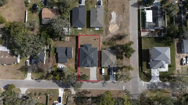 an aerial view of multiple house