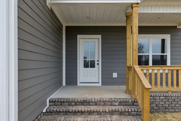 a view of front door of house