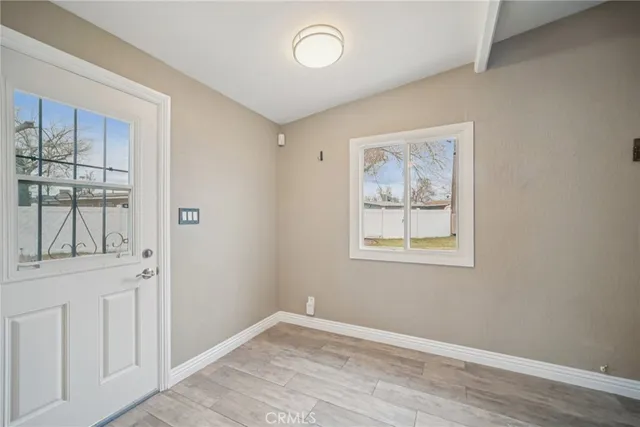 an empty room with a window