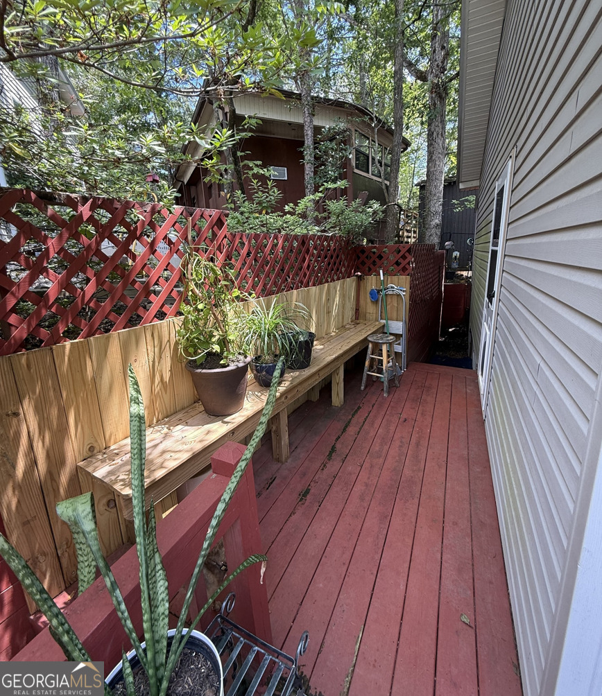 61 Rocky Lane Cleveland, GA 30528 - Photo 20 of 20 a view of a wooden deck