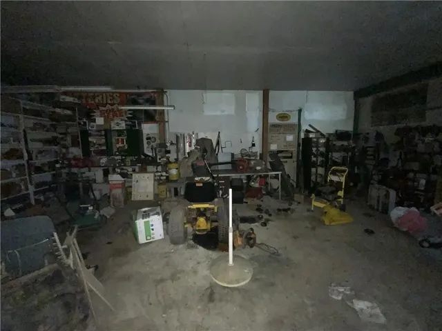 a view of a lake with a big yard