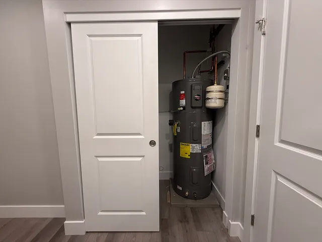 a view of a hallway with staircase