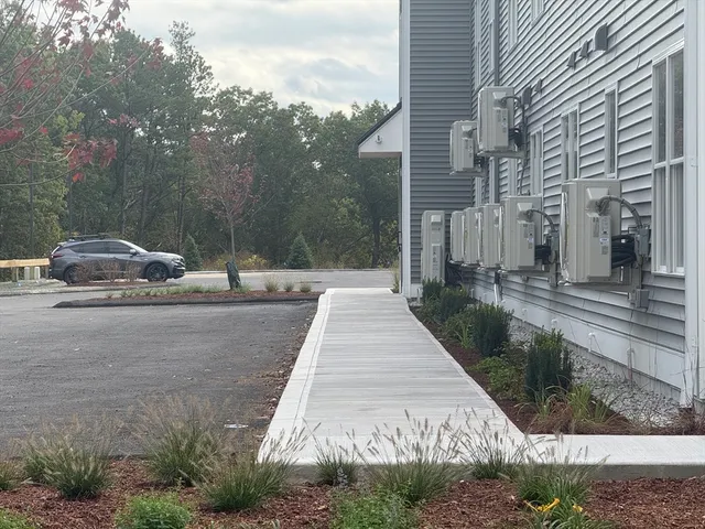 a city street lined with tall buildings