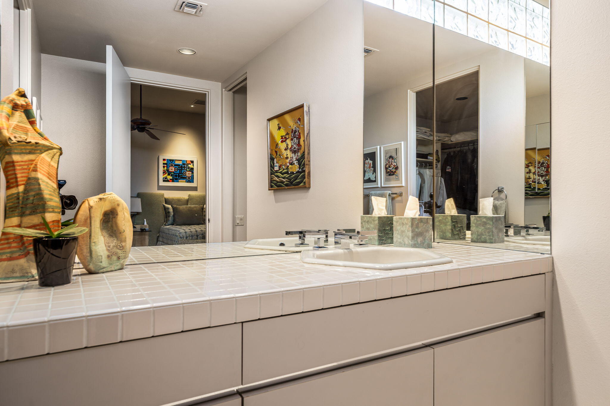206 Crystal Bay Court Rancho Mirage, CA 92270 - Photo 42 of 62 a bathroom with a sink and a mirror