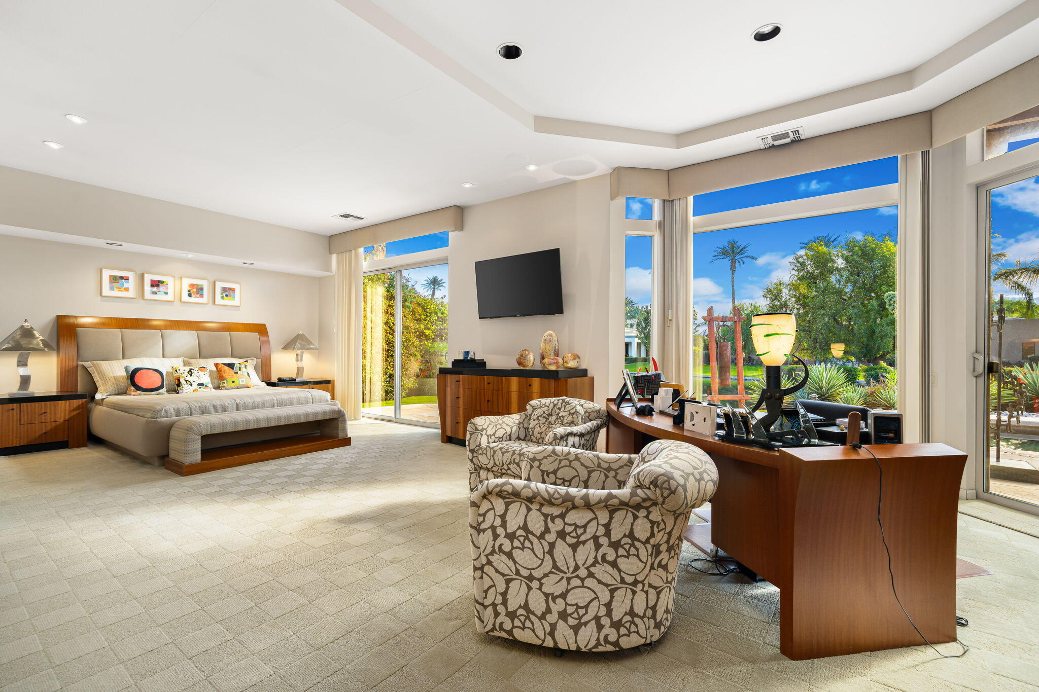 206 Crystal Bay Court Rancho Mirage, CA 92270 - Photo 43 of 62 a living room with furniture and a large window