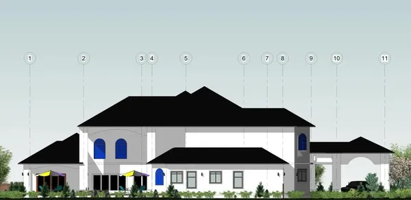 a view of front door and small yard