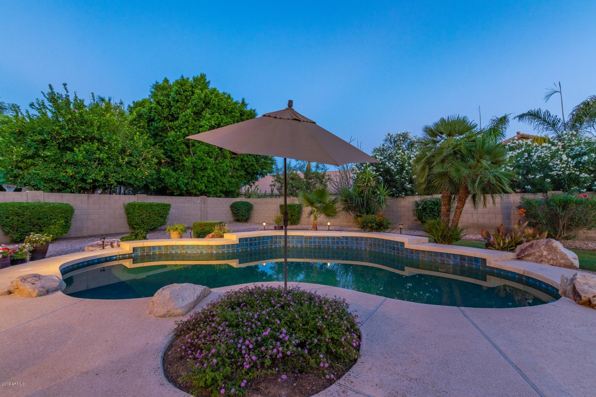6015 East Phelps Road Scottsdale, AZ 85254 - Photo 62 of 72 Pool Lights Night