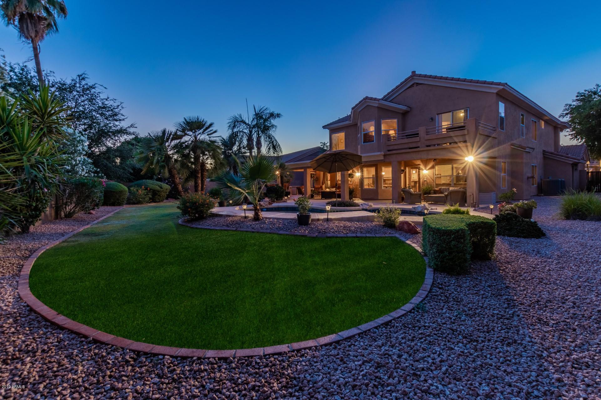 6015 East Phelps Road Scottsdale, AZ 85254 - Photo 70 of 72 Backyard View Night