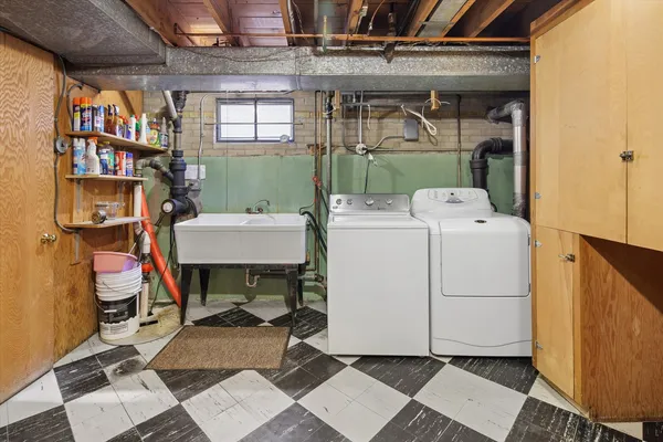 a room with storage and utility