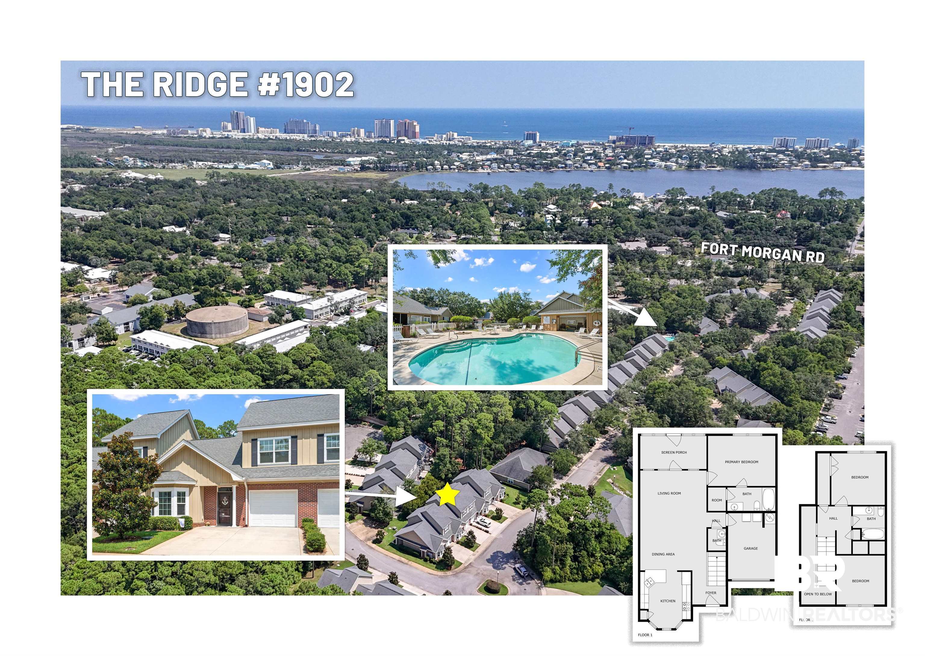 430 West Fort Morgan Road, Unit 1902 Gulf Shores, AL 36542 - Photo 2 of 59 Bird's eye view with a water view