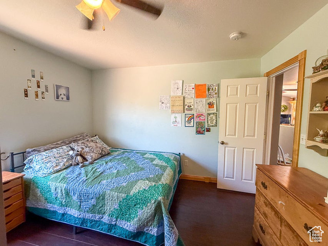 425 East Mule Deer Road Central, UT 84722 - Photo 28 of 72 Bedroom featuring dark wood finished floors and ceiling fan