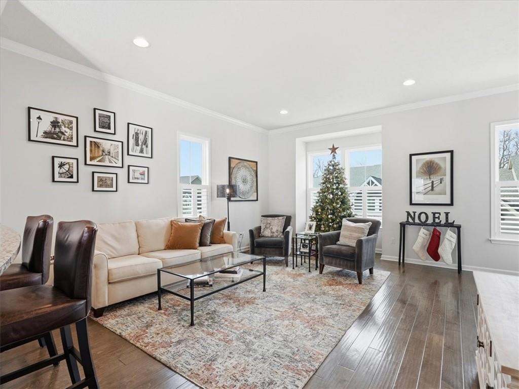 828 Oneida Circle Mars, PA 16046 - Photo 13 of 30 a living room with furniture and wooden floor