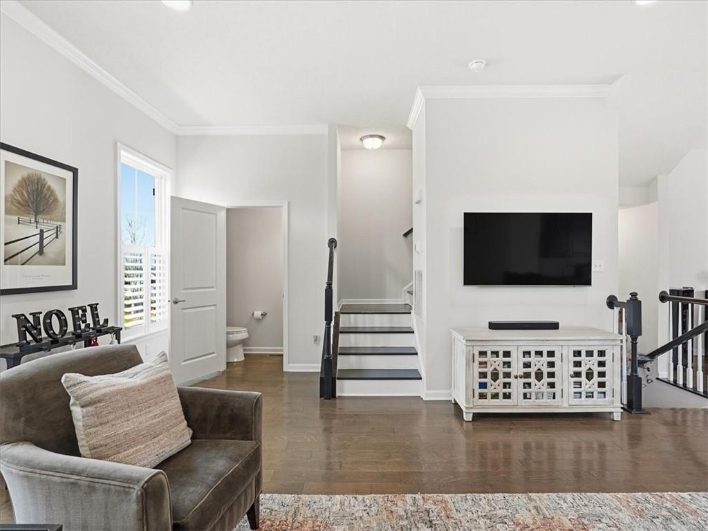 828 Oneida Circle Mars, PA 16046 - Photo 15 of 30 a living room with furniture and a flat screen tv