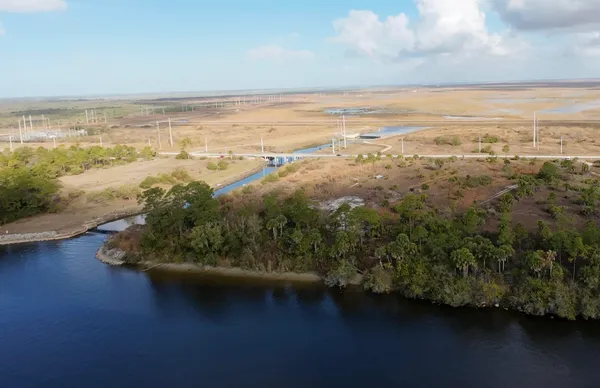 a view of an ocean and beach