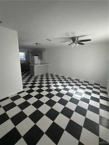 a black and white checkered floor