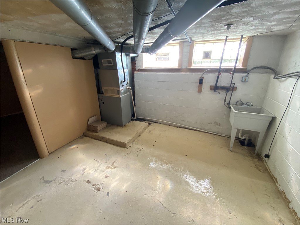 3630 Bainbridge Road Cleveland Heights, OH 44118 - Photo 19 of 21 Basement with a wealth of natural light and heating utilities