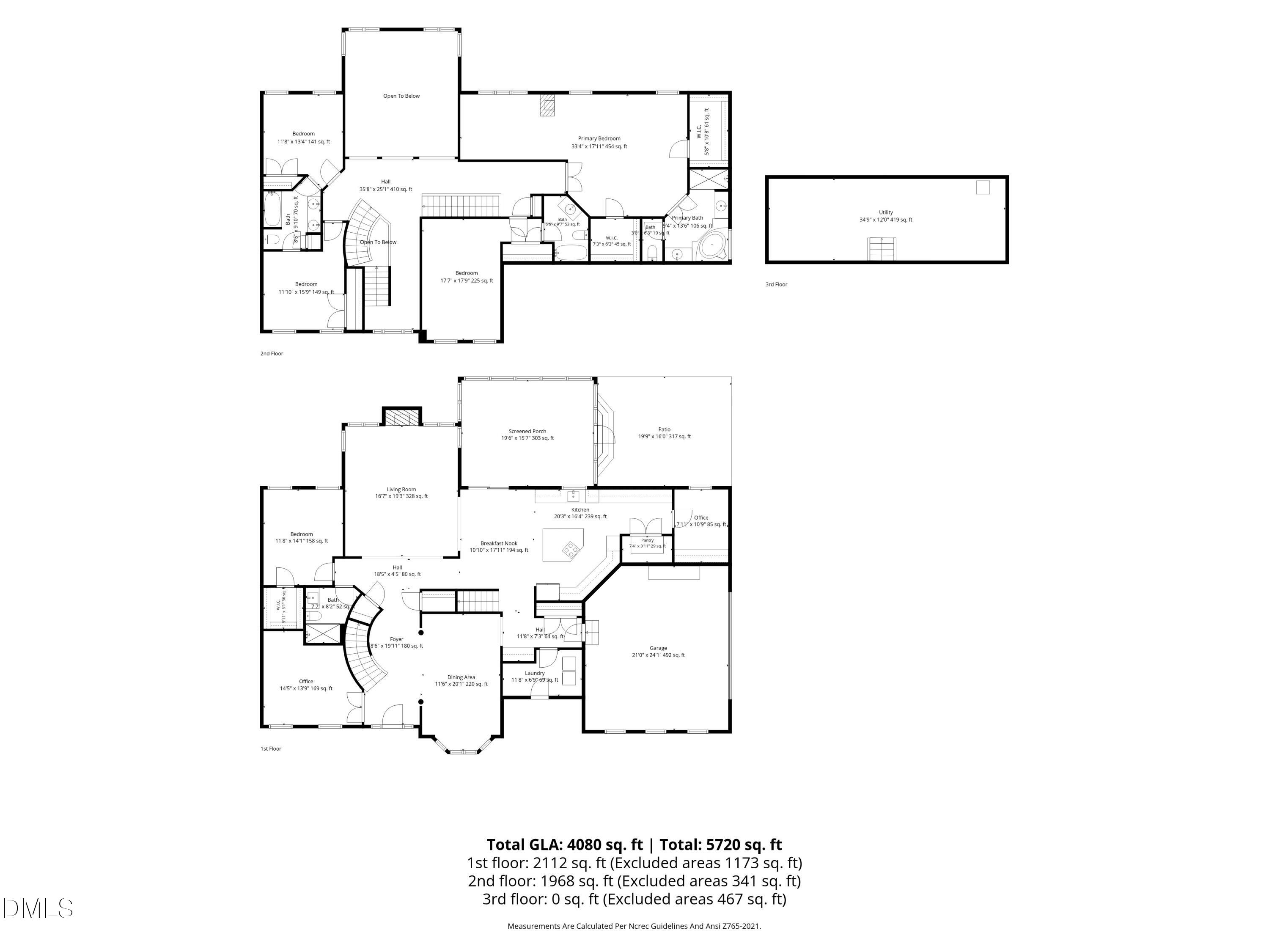 8036 Smith Road Apex, NC 27539 - Photo 60 of 64 all_floors_8036_smith_road_apex_with_dim