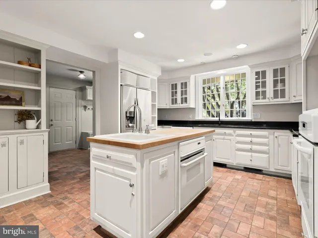 a view of a large window with a fan