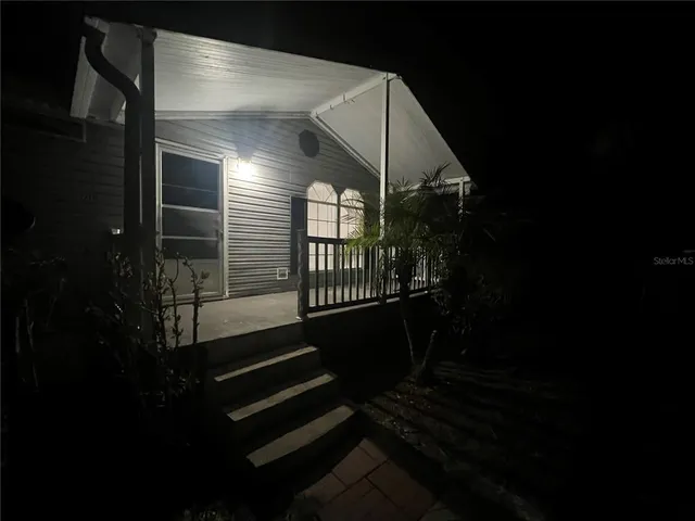 a view of small wooden door