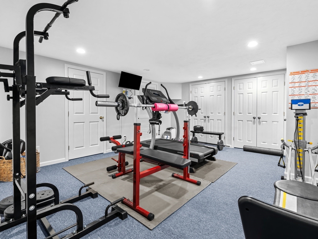 244 Robert Road Marlborough, MA 01752 - Photo 30 of 41 a view of a room with gym equipment