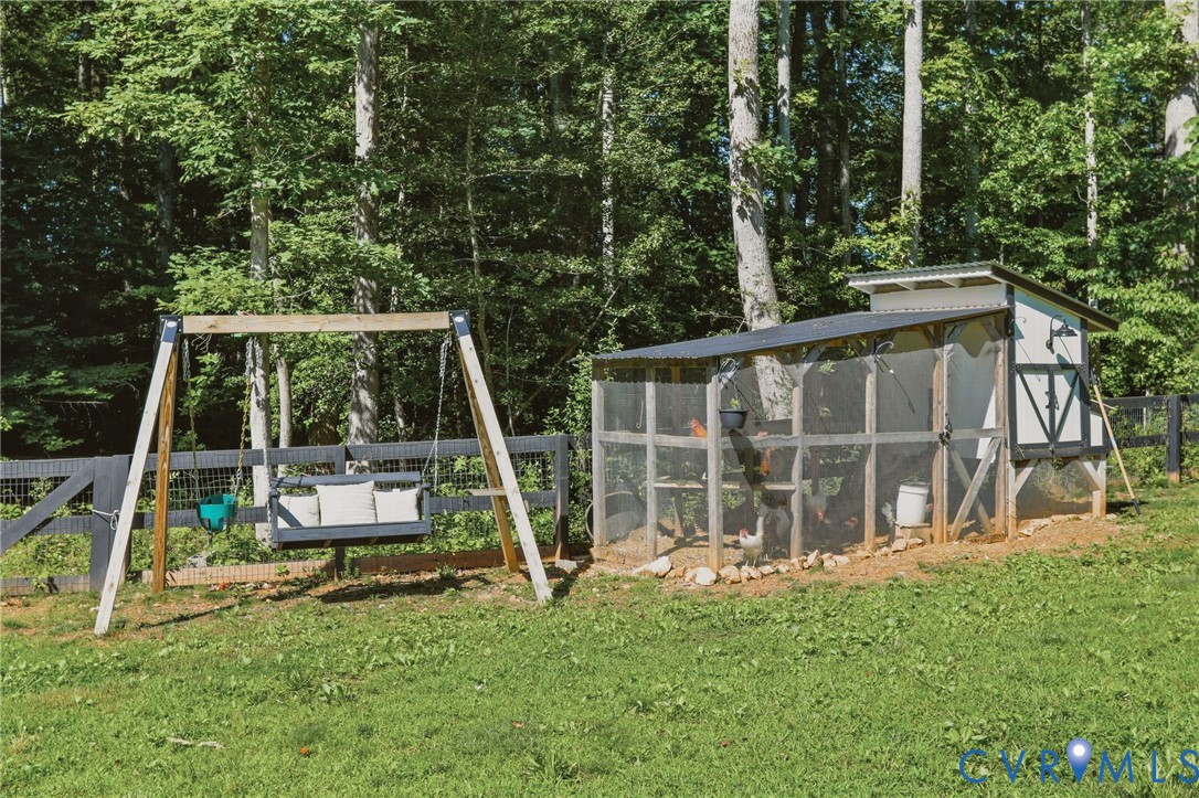 1495 Dominion Springs Road Powhatan, VA 23139 - Photo 40 of 49 custom built chicken coop and swing