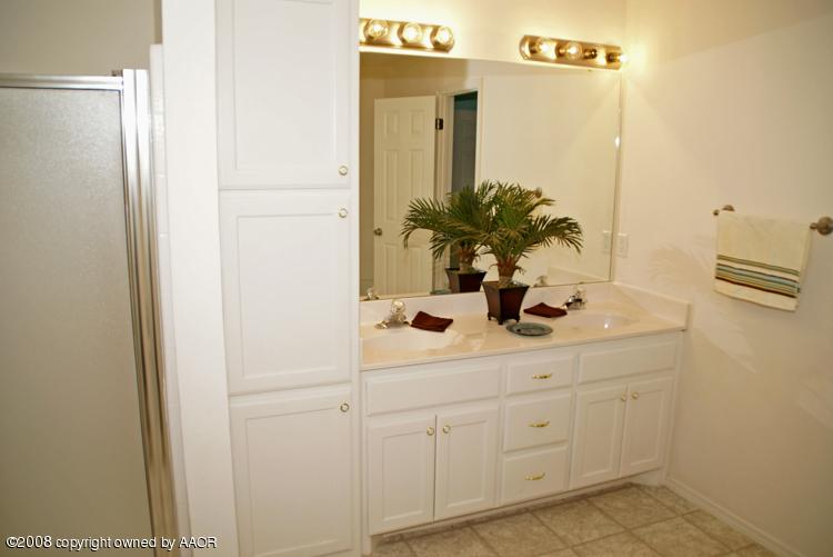 3617 South Mirror Street Amarillo, TX 79118 - Photo 6 of 15 a bathroom with a sink a mirror and a potted plant