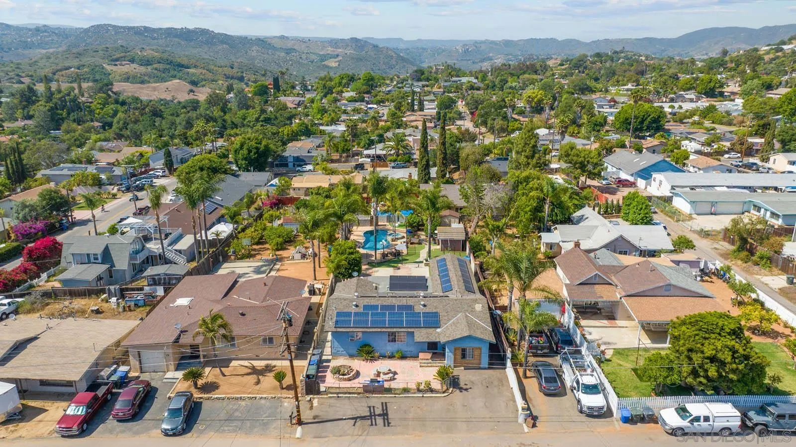 124 East View Street Fallbrook, CA 92028 - Photo 43 of 50 an aerial view of a city with lots of residential buildings