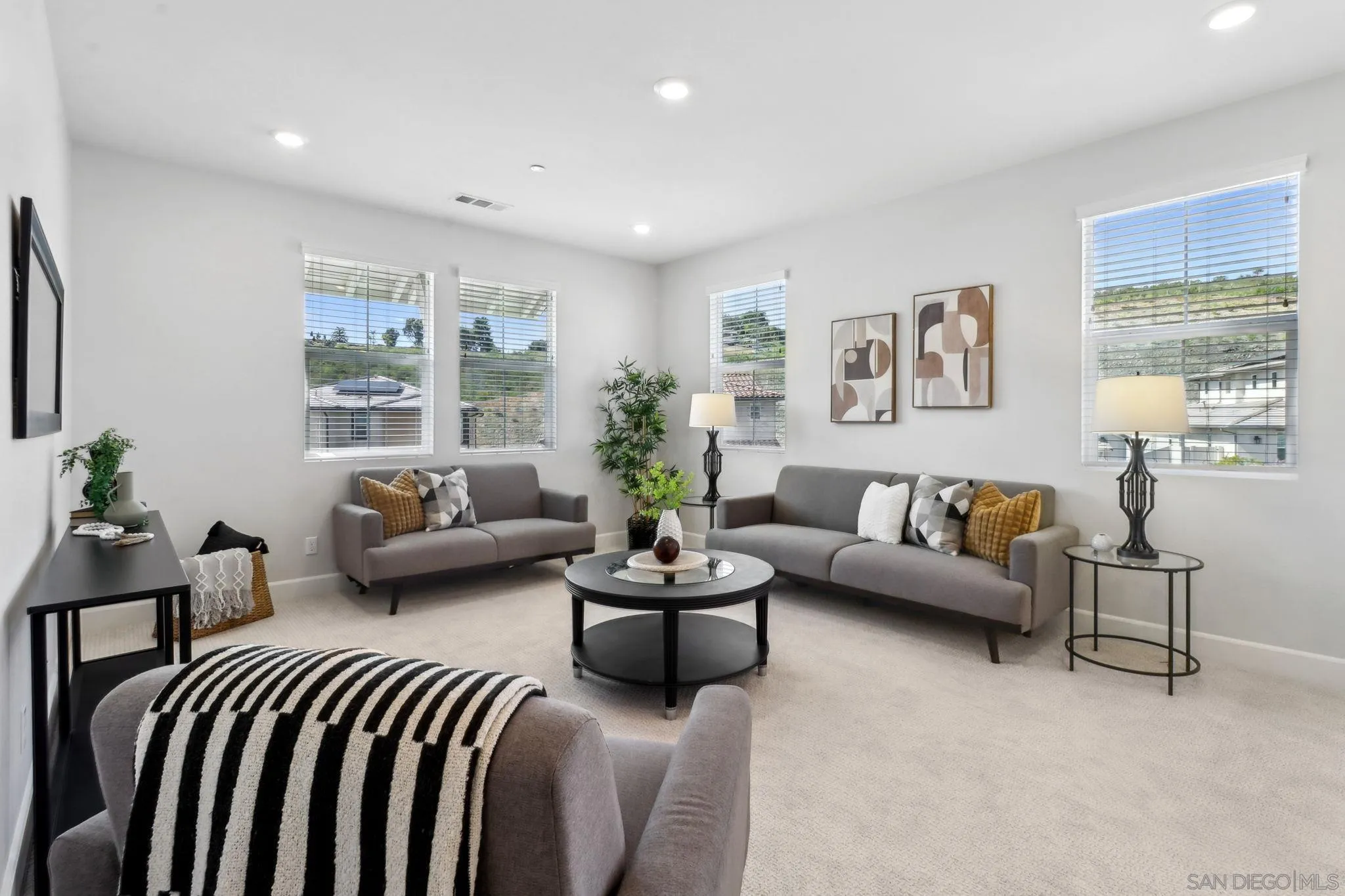 941 Lindbergh Drive San Marcos, CA 92069 - Photo 17 of 44 a living room with furniture and a potted plant