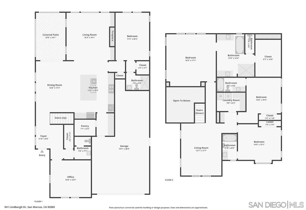 941 Lindbergh Drive San Marcos, CA 92069 - Photo 39 of 44 a picture of a floor plan