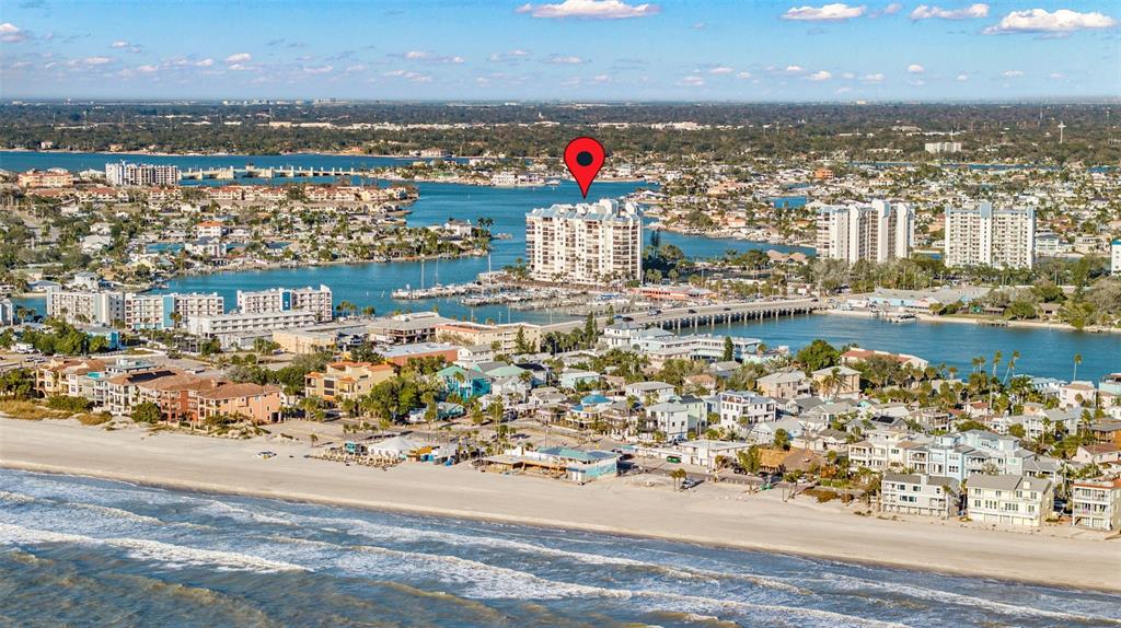9495 Blind Pass Road, Unit 204 St. Pete Beach, FL 33706 - Photo 1 of 36 a city view with water view