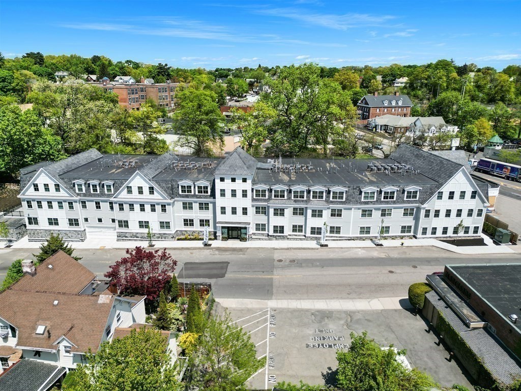 an aerial view of multiple house