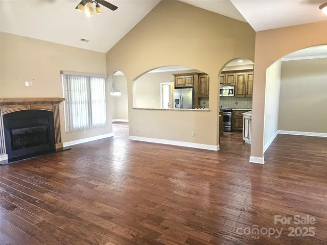 a view of livingroom with furniture and wooden floor