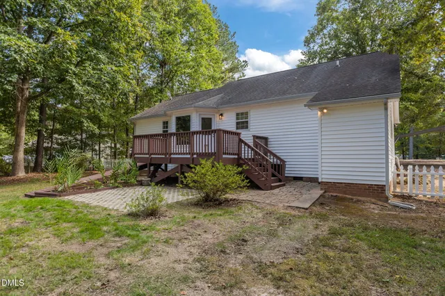a house view with a garden space