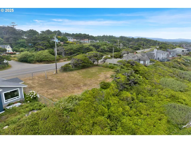 a view of a garden with an outdoor space