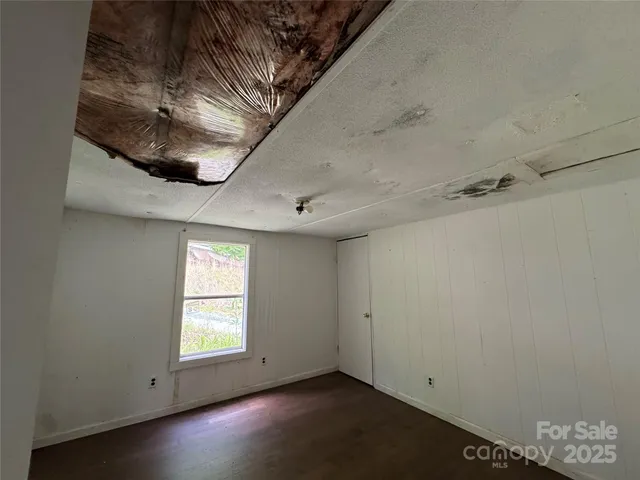 an empty room with a window