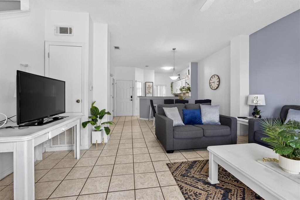1066 Park Ridge Circle Kissimmee, FL 34746 - Photo 7 of 49 a living room with furniture and a flat screen tv